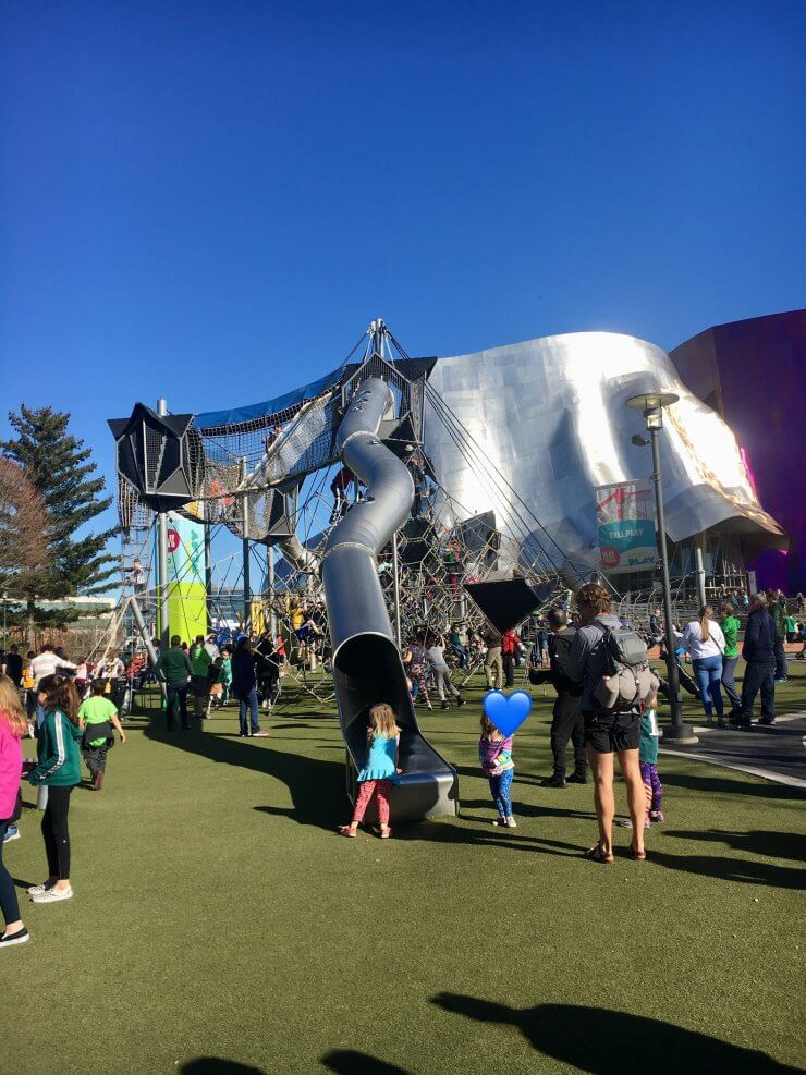 Cool playground for kids in Seattle Center