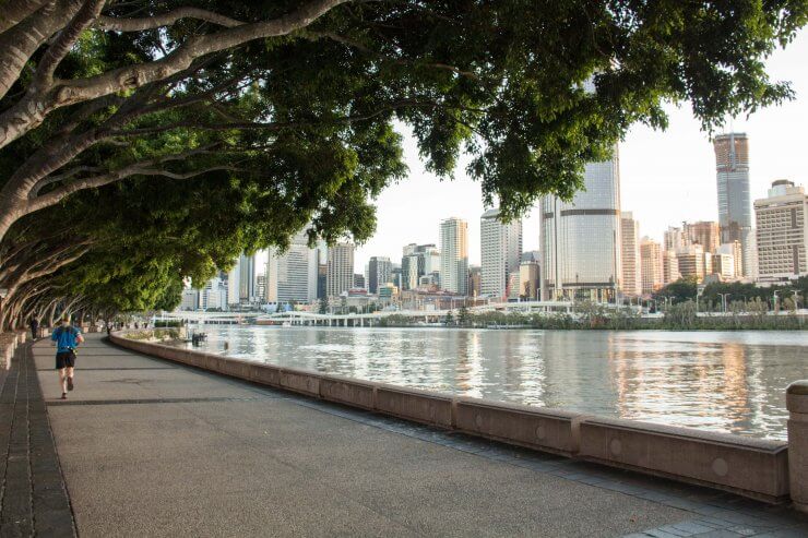 Take a walk along the Clem Jones Promenade during your day in Brisbane, Australia. 
