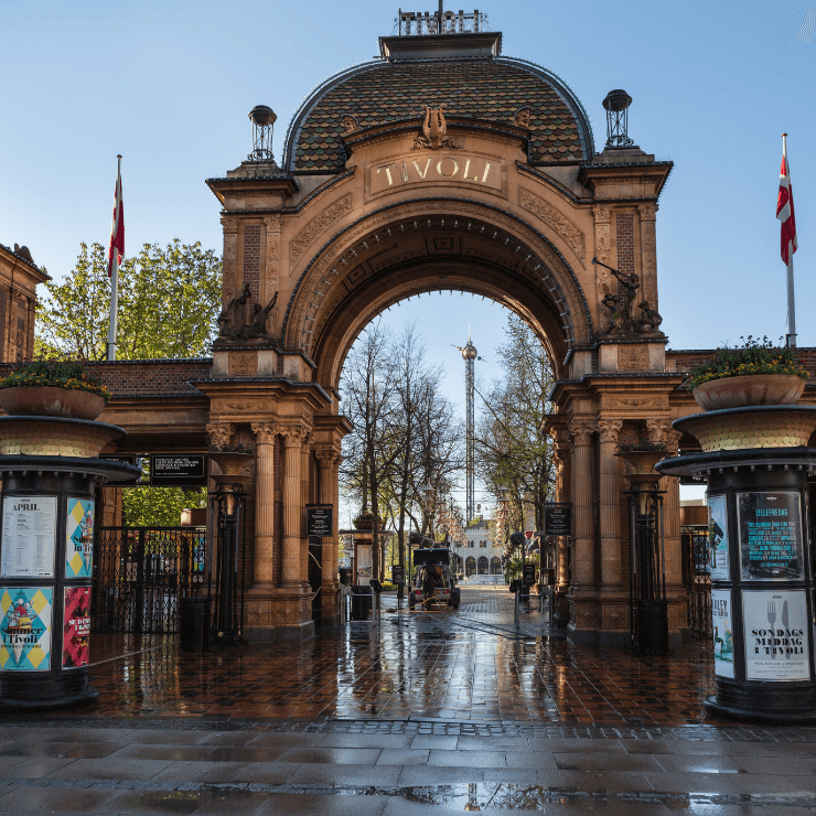 Entrance to Tivoli Gardens, a must-see place on any Copenhagen itinerary. 