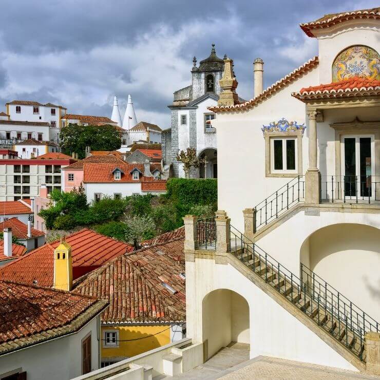 The beautiful buildings and castles of Sintra, Portugal. It is a perfect day trip from Lisbon. 