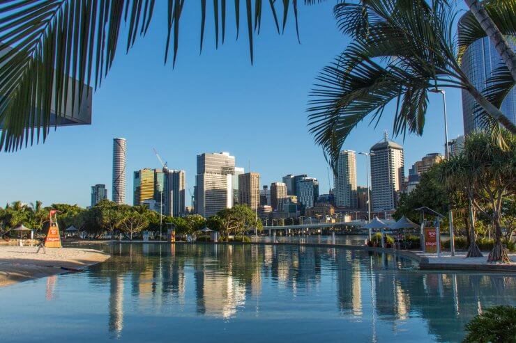 Streets Beach South Bank in Brisbane, Australia