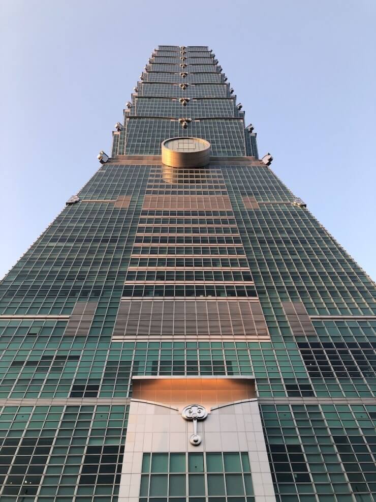 Taipei 101 seen from the ground. Taipei should be a must-see item on every Taipei itinerary. 