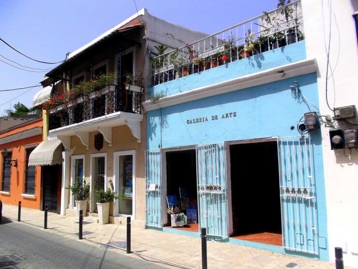 Colorful buildings in the Colonial Zone of Santo Domingo