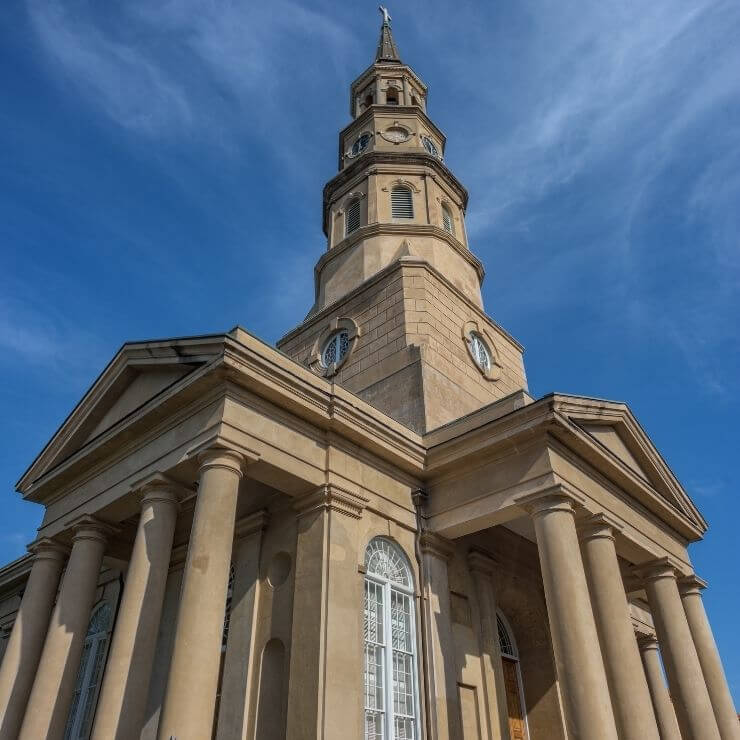 Stately St. Phillips Church in Charleston