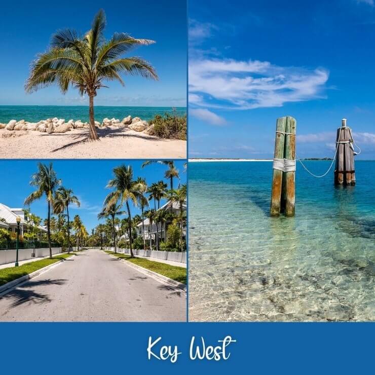 Get away to soft white sand and sparkling aquamarine water on a day trip to Key West. 