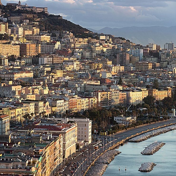 Lungomare Caracciolo in Naples is a great place for lunch and shopping during a day in Naples.