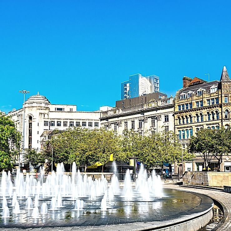 Piccadilly Garden by the Northern Quarter in Manchester