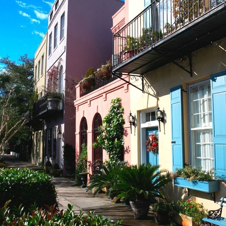 Rainbow Row in Charleston