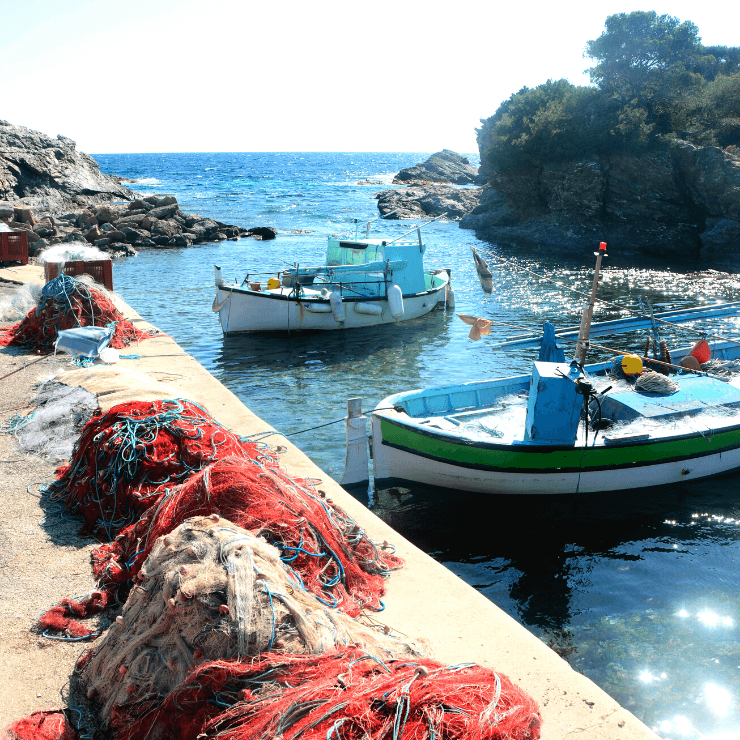 Fishing Pier on Gaou Island by Six-Fours-Les-Plages, France