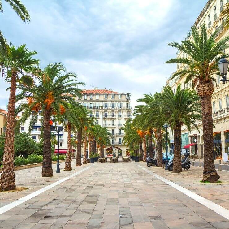 Beautiful Mediterranean street in Toulon, France