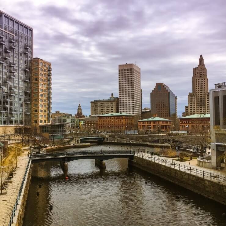 River scene in Providence, Rhode Island