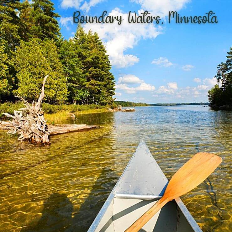 Get off the beaten path with a canoe ride through the Boundary Waters in Minnesota. 