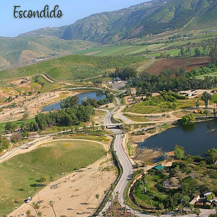 Bird's eye view of the sprawling Safari Park in Escondido