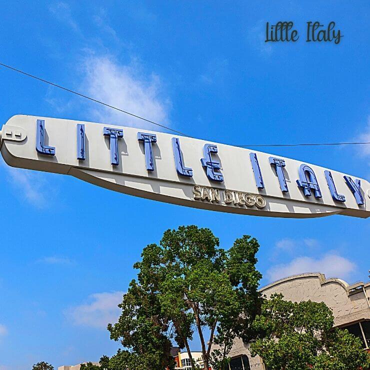 The picture-perfect Little Italy sign in San Diego.