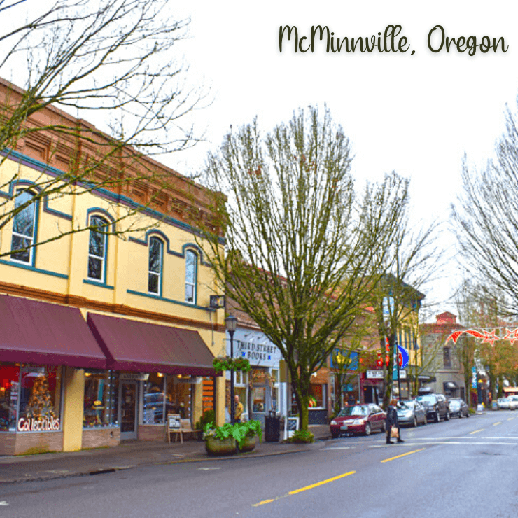 Main Street aka 3rd Street of McMinnville, Oregon. McMinnville is a great weekend trip for those looking to do some wine tasting in the Willamette Valley.