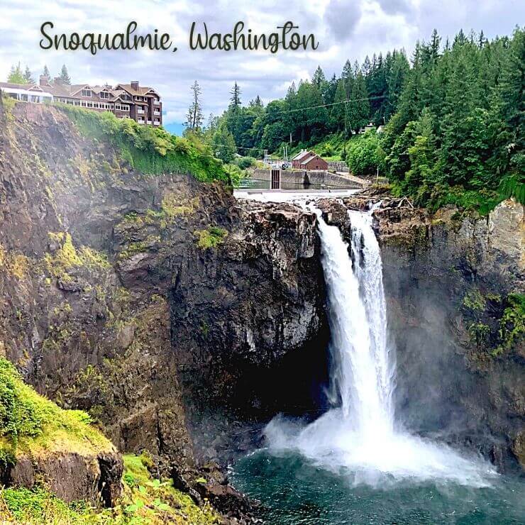 Beautiful Snoqualmie Falls and Salish Lodge. Snoqualmie is a hidden gem in the United States located in Washington State. 