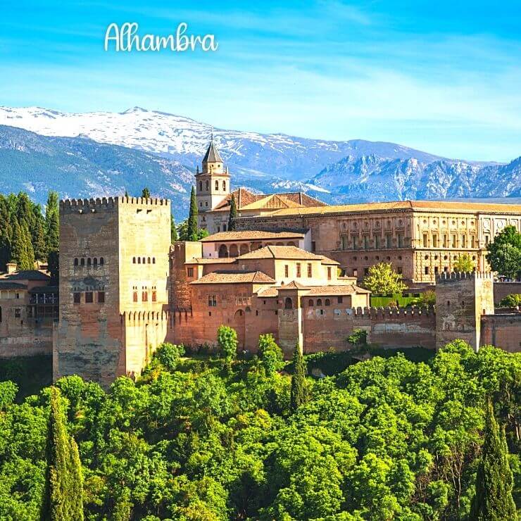 Alhambra Palace in Granada, Spain is one of the best shore excursion to do during a cruise to Spain and Portugal.
