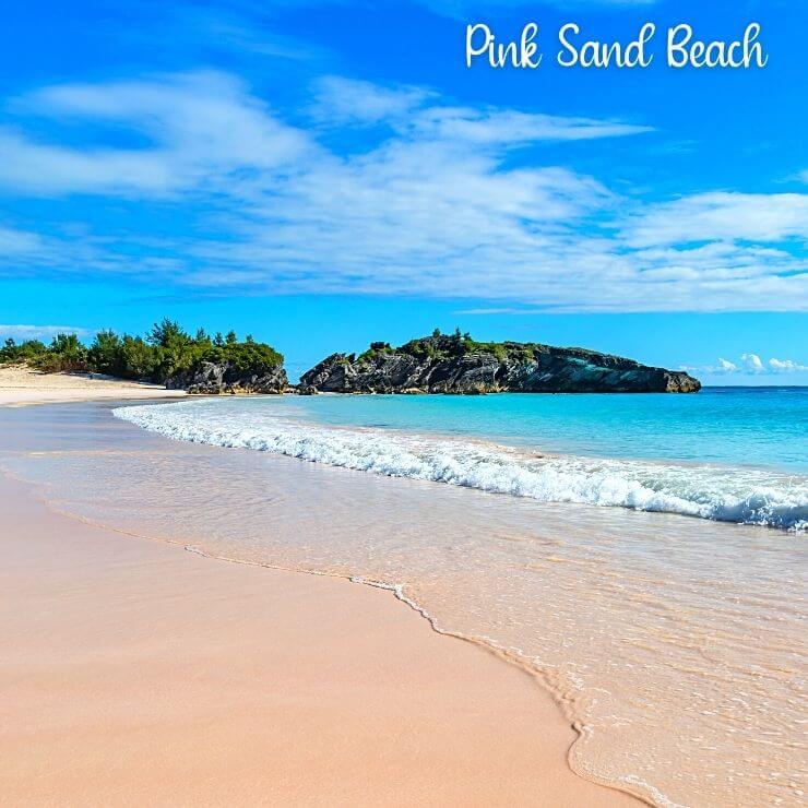 Horseshoe Bay Beach in Bermuda. Horseshoe Bay Beach is one of the pink sand beaches of Bermuda, a must-see site when cruising to Bermuda's cruise port. 