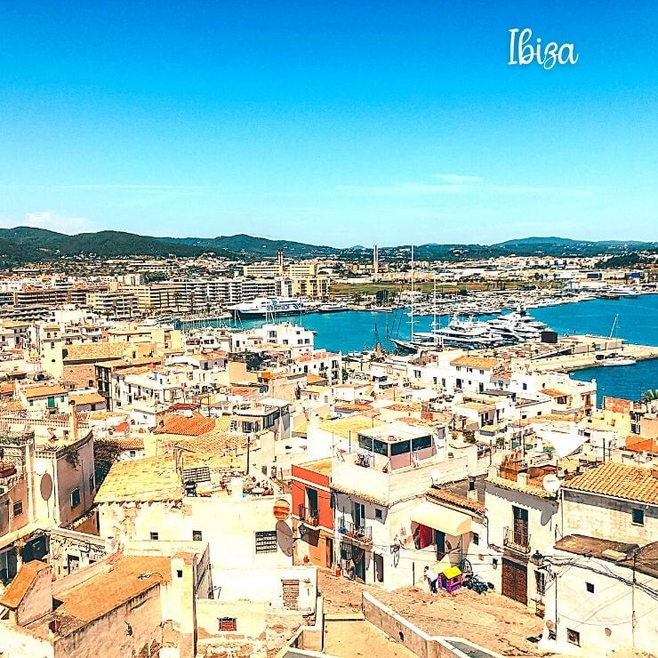 Ibiza Old Town - Ibiza is a popular island to visit that is part of Spain.