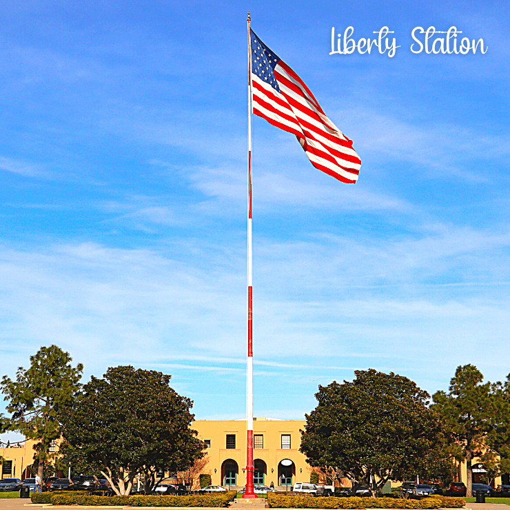 Wide shot of Liberty Station in San Diego