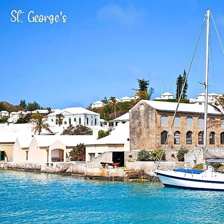 Historic buildings in the UNESCO World Heritage Site of St. George's, a great place to visit on a trip or cruise port of call in Bermuda.