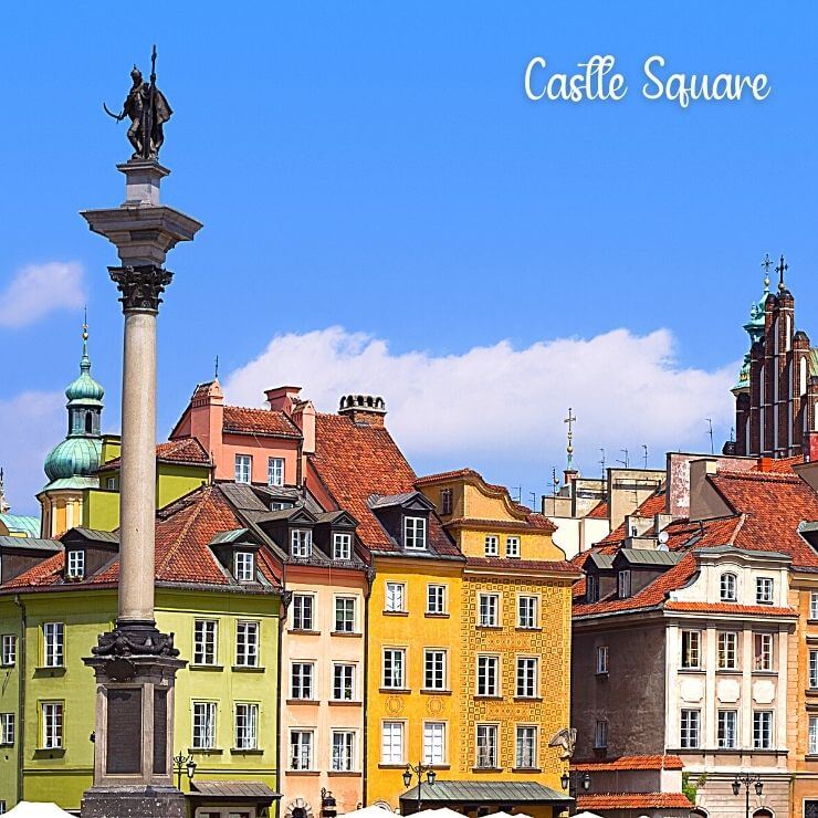 Beautiful Architecture in Warsaw Around Castle Square