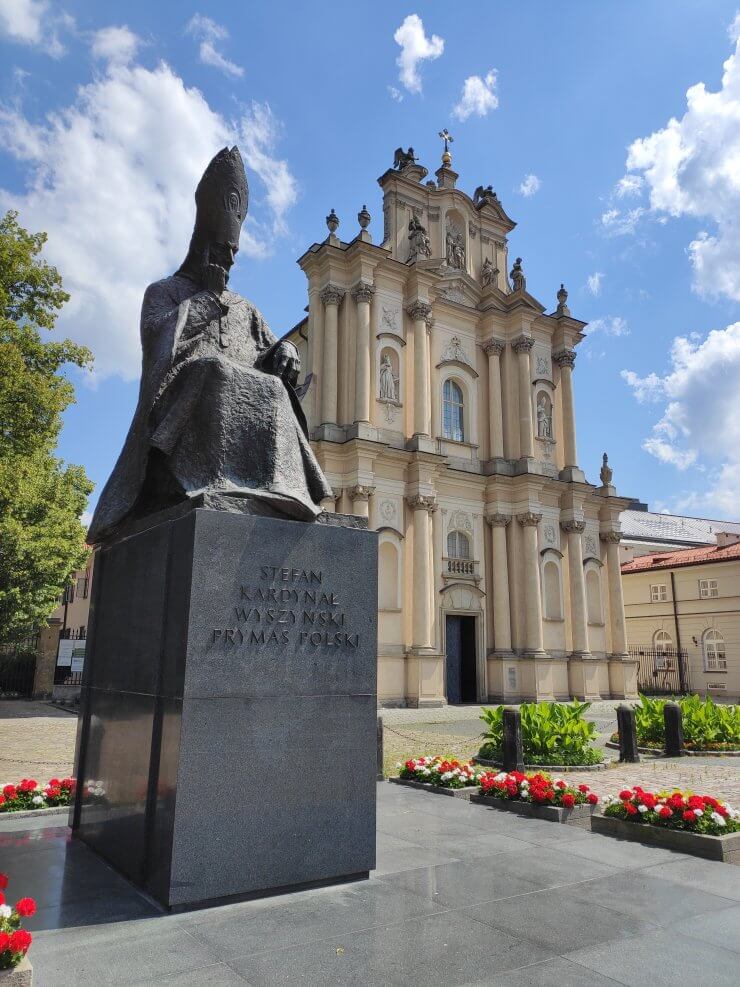 Statue and Architecture in Old Town Warsaw, Poland.