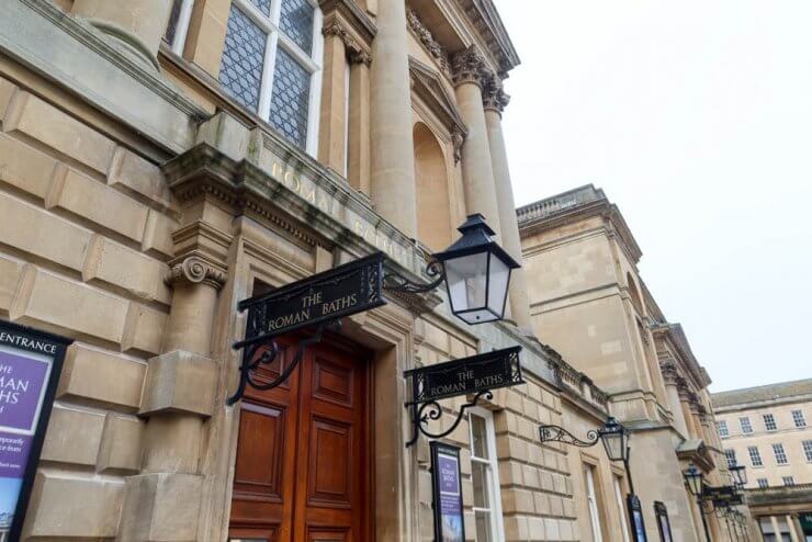 Touring the Roman Baths is the main thing to do during one day in Bath, England.