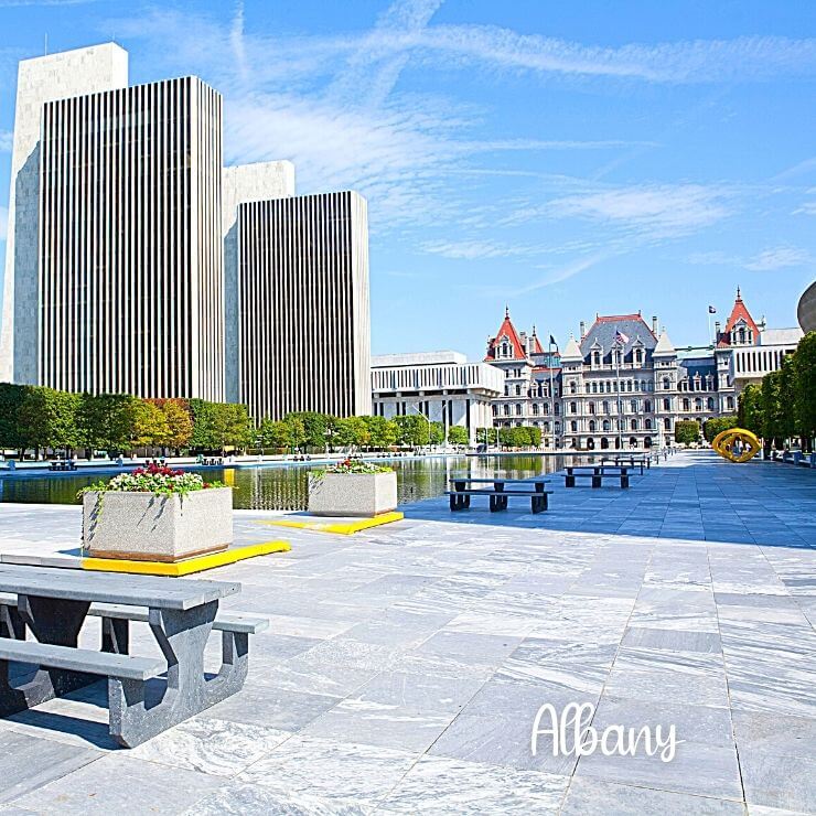 Albany, NY is a great New York getaway. The capitol is a must-see.