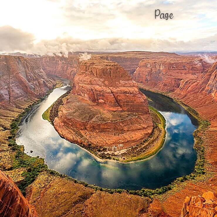 Horseshoe Bend one the Colorado River near Page, AZ