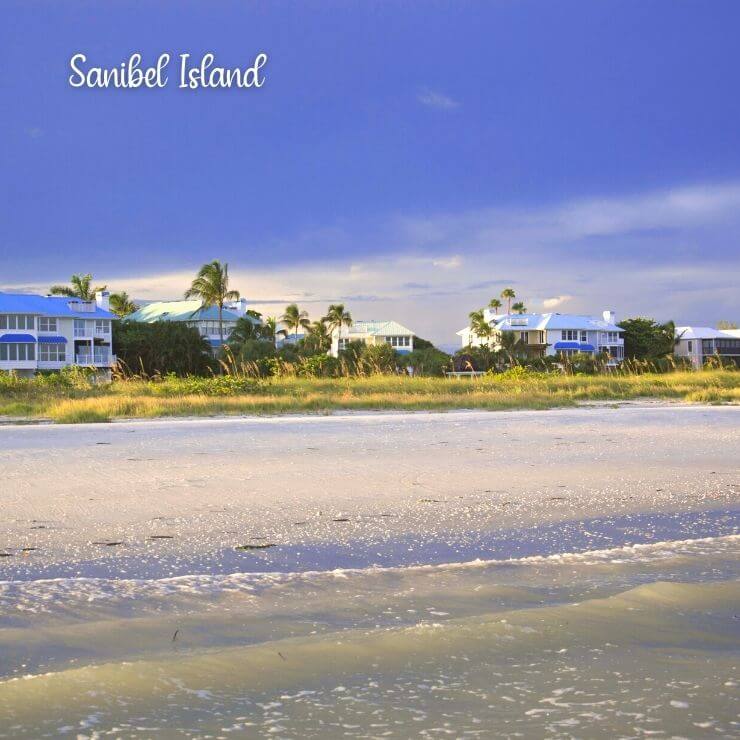 Sandy beach in Sanibel Island, FL