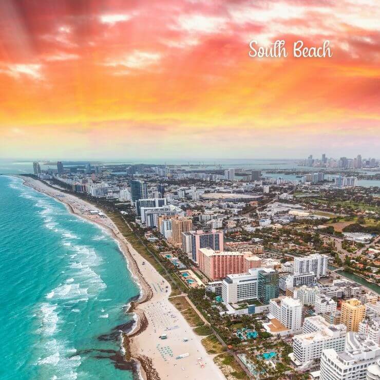 Epic coastline of South Beach, perfect for a Florida girls trip.