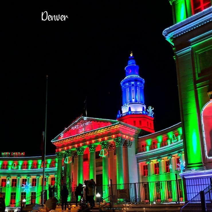 Denver State Capitol at Christmas, which you can walk around during the annual Christmas Market.