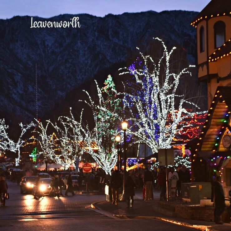 Leavenworth at Christmastime. Every Christmas, Leavenworth becomes a winter wonderland full of holiday lights, markets, and more.