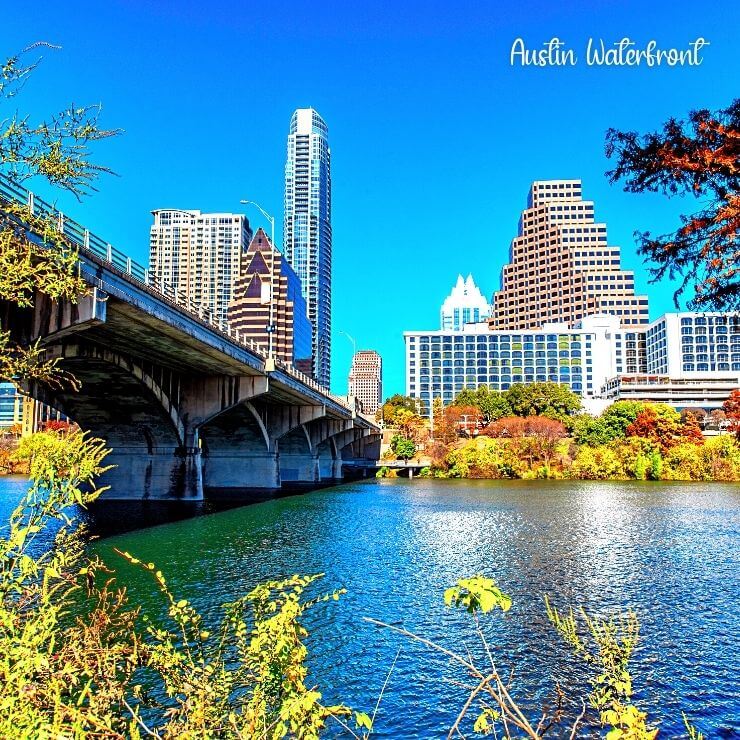 Have a girls trip with gorgeous water and skyline views in Austin, Texas