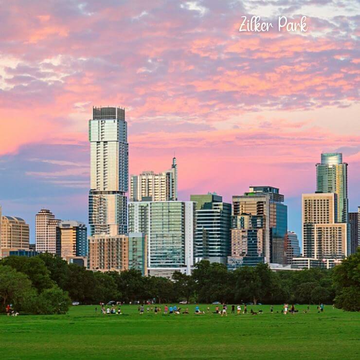 Zilker Park is a fun place for a picnic or concert on a girls trip to Austin, Texas. 