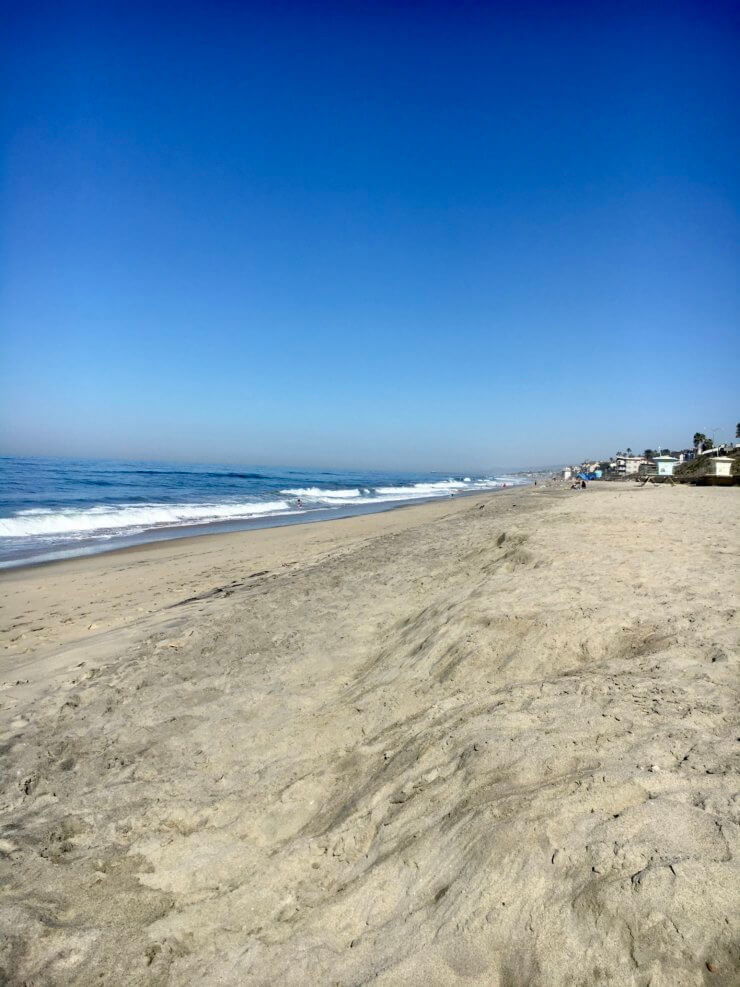 Carlsbad, California beach and oceanfront homes. 