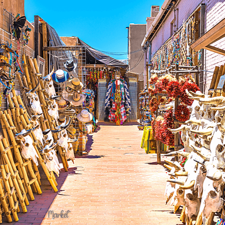 Outdoor market in Santa Fe, New Mexico