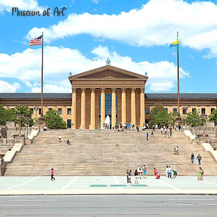 There's lots to see at the Museum of art in Philadelphia. 