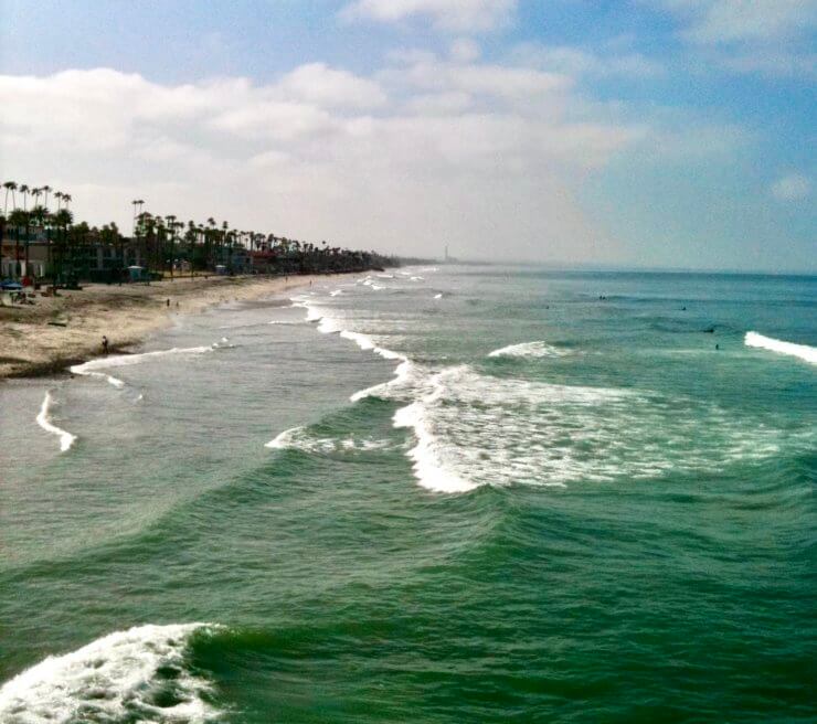 View from the Oceanside Pier looking south