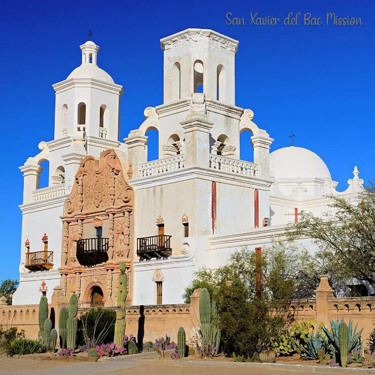 San Xavier del Bac Mission is a great place to start your day in Tucson, AZ.