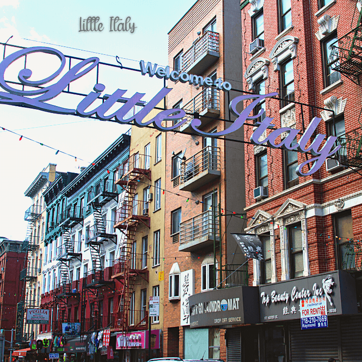 Enjoy lunch at Little Italy when you have a girls trip to NYC.