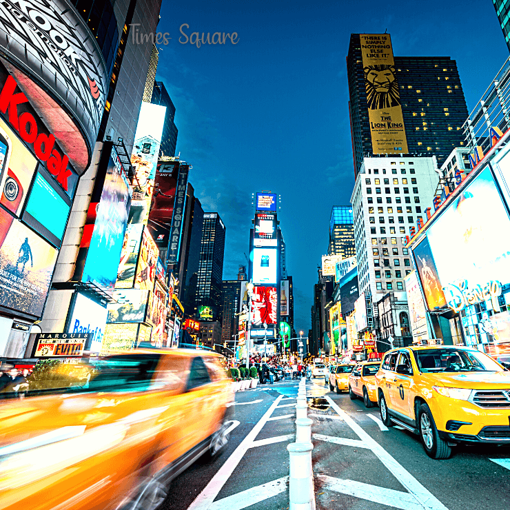 You'll have a great time visiting Times Square when you have a girls trip to NYC.