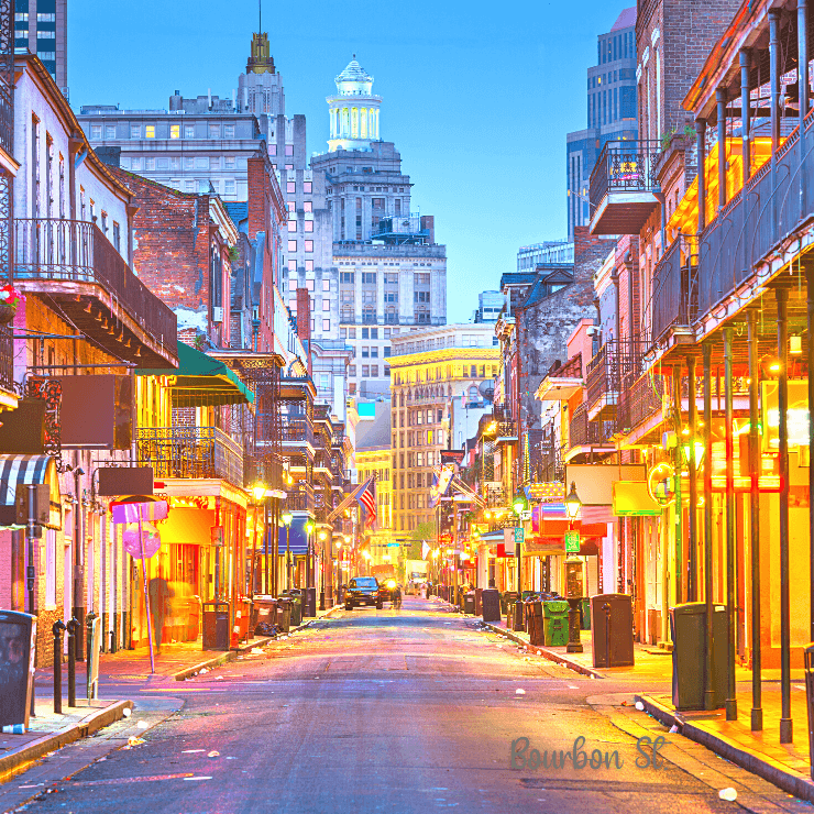 Enjoy the vast nightlife on Bourbon Street on your next girl's trip to New Orleans. 