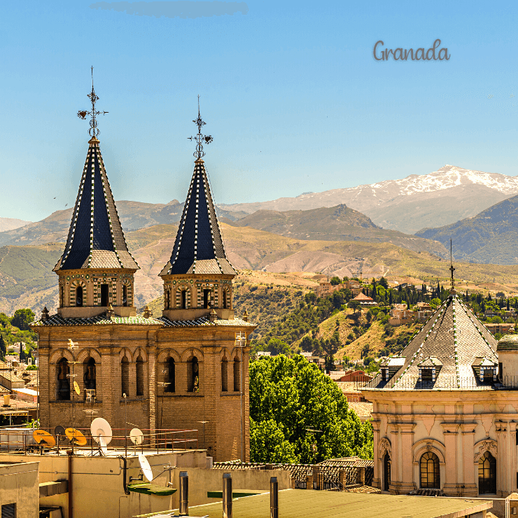 Enjoy the gorgeous architecture in Granada when you take a girls trip to Europe. 