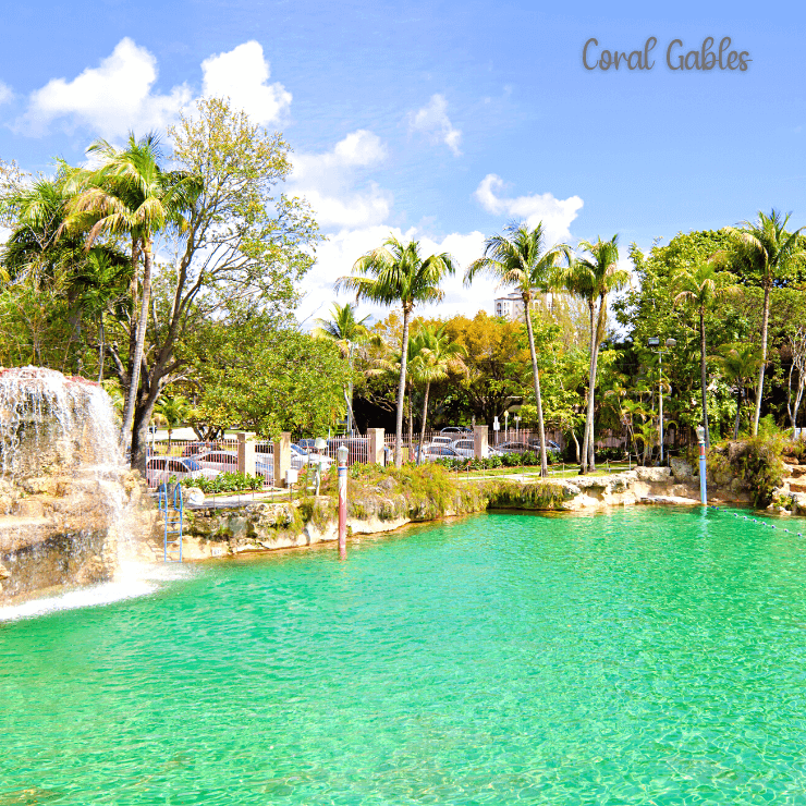 Enjoy the beautiful scenery on your next girls trip to Miami and visit Coral Gables. 